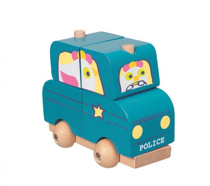 Politiewagen met kippen stapelfiguur Egmont Toys